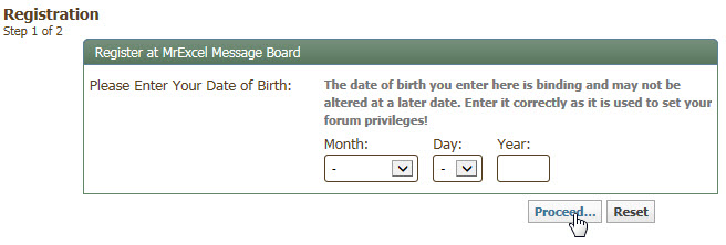 Mrexcel Message Board Registration And Posting 1885