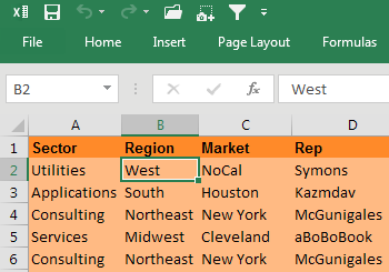 AutoFilter Data