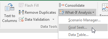 What-If Analysis - Goal Seek