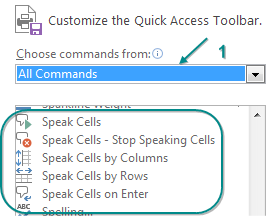 can you use speak cells in excel for mac