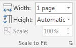 Page Layout - Scale to Fit