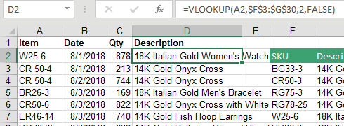 VLOOKUP Function