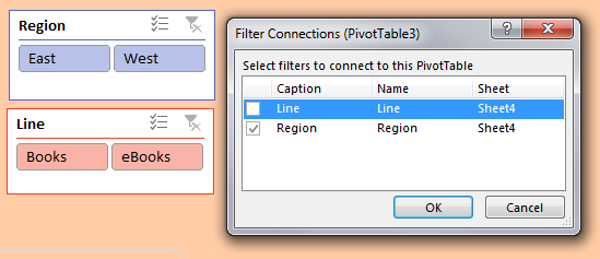 Filter Connections Dialog