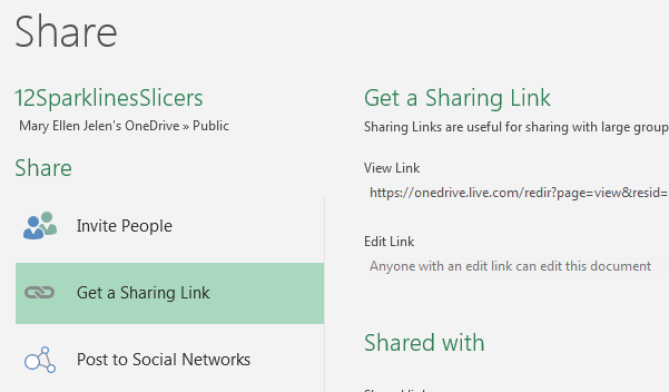 Get a Sharing Link