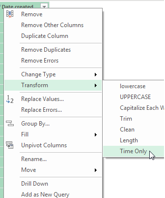 Transform Options