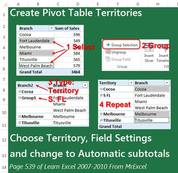 Easy Territories in Excel Pivot Tables