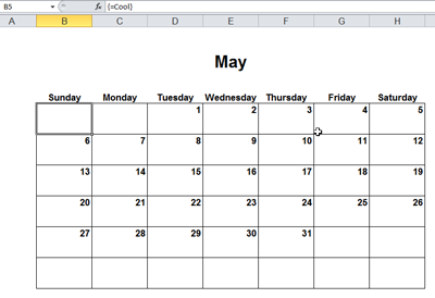 Month changed to May