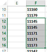 Starting Cell as C12