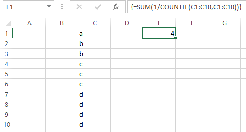 COUNTIF Formula