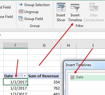 timeline pivot table excel for mac