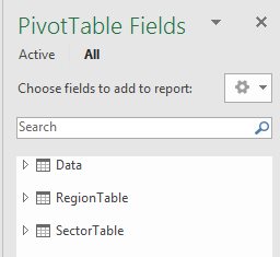 Choose fields from any of these tables