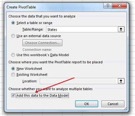 excel for mac pivot table data model