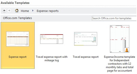 Many free Templates are available from Microsoft. Search from the File, New... panel.