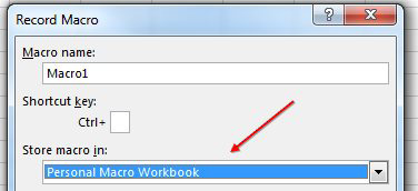 Record a macro and choose to Store Macro In the Personal Macro Workbook. This will automatically create Personal.xlsm