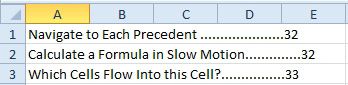 Data from this book's Table of Contents is pasted into Excel. In column A, you have the topic title, then a bunch of periods between the title and the page number. There will be more or less periods depending on how long the title is. Right now, using a modern font, the page numbers do not appear to be lined up.