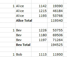 WIth the 1's on the first row of each section. select the cells in A, then Go To Special, Constants. This selects all of the 1's. The payoff step: Insert, Cells, Entire Row.  This inserts all of the blank rows at once. You can now delete the temporary column A.