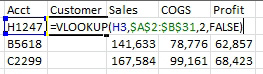 Use a VLOOKUP formula to fill in the customer name. Delete the Invoice Number column in the results of Consolidate. 