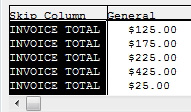 In Step 3 of the Text to Columns Wizard, choose Skip Column for the column that would have said Invoice Total. This will leave only the numeric total left. 