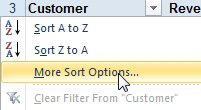 Choose More Sort Options...