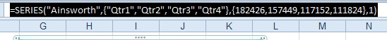 With the formula selected, press F9 to convert the formula to a hard-coded array.