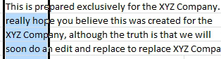 And the bold words are lost. The ability for format part of a cell but not all of the cell is find, except the Find and Replace tends to cause the formats to be lost. 