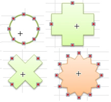 Different shapes have differing numbers of attach points. 