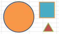 Three "perfect" shapes: Circle, Square, and an Equilateral Triangle. Hold down the shift key while drawing these shapes to keep the sides the same size. 