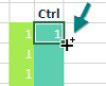 Drag the fill handle from 1 and you will get 1, 1, 1.
But, if you hold down the Ctrl key while dragging the 1, a tiny plus sign appears to the right of the plus mouse cursor and....