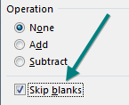 In the Paste Special dialog, choose the box for Skip Blanks.