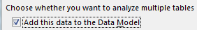 As you create the pivot table, choose the box for Add This Data To The Data Model.