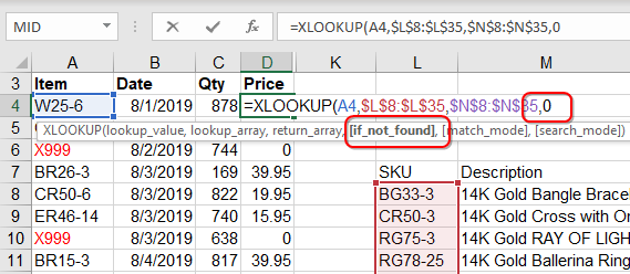 The optional fourth argument in XLOOKUP is "if not found". Put a 0 or "Not found" there.