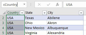 Make the whole validation database into a table using Ctrl+T. But then, select the countries in A2:A999 and type a name in the name box of CCountry.