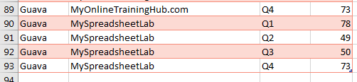 The new customers appear at the bottom of the table in Excel.