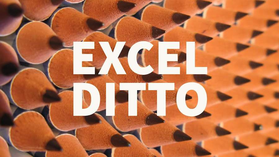 Excel Shortcuts - Ditto Cell Above