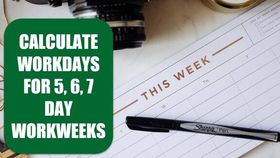 Calculate Workdays for 5, 6, and 7 Day Workweeks - Excel Tips - MrExcel Publishing