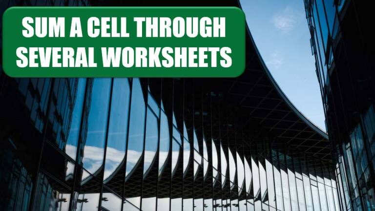  Sum A Cell Through Several Worksheets Excel Tips MrExcel Publishing