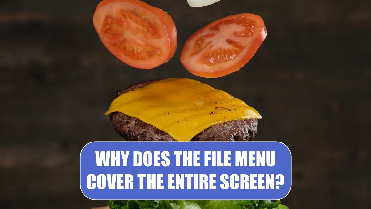 Why Does The File Menu Cover The Entire Screen?