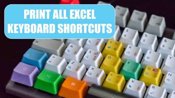 Print All Excel Keyboard Shortcuts Excel Tips MrExcel Publishing