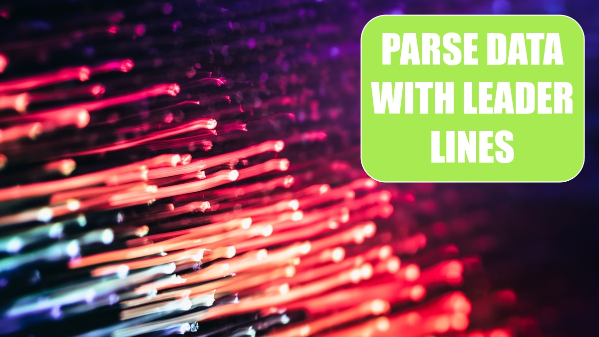 Parse Data With Leader Lines