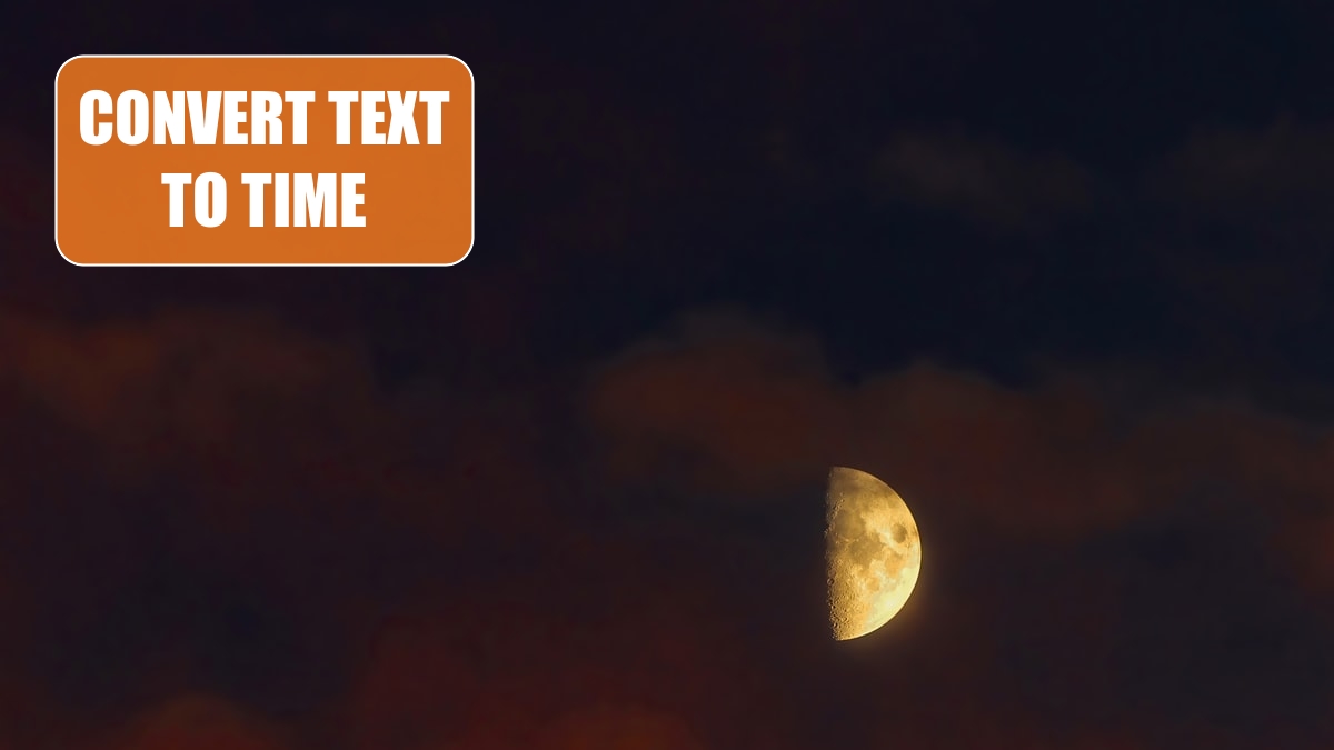 Convert Text to Time