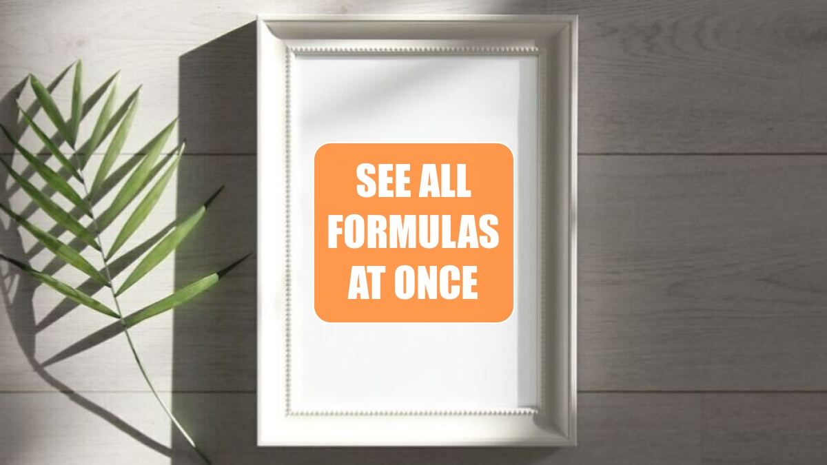 Excel 2024: See All Formulas at Once