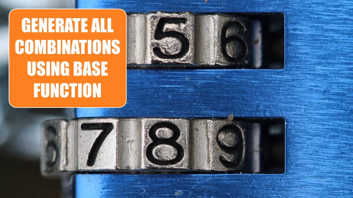 Excel 2024: Generate All Combinations Using BASE Function