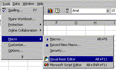 visual basic editor