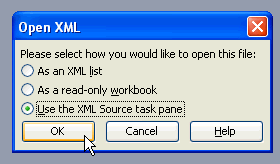 Открыть xml