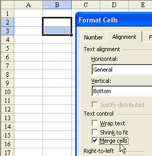 Merging Cells