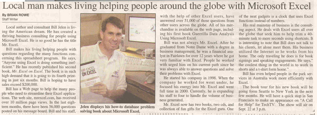 The Suburbanite - September 8, 2003 - Jelen excels on Web - detail