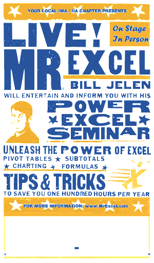 MrExcel Seminar at REDMOND WA