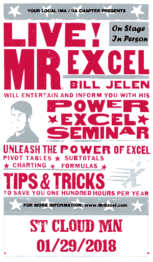 MrExcel Seminar at ST CLOUD MN