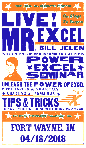 MrExcel Seminar at FORT WAYNE. IN