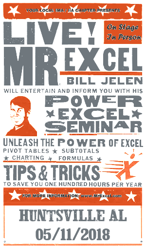 MrExcel Seminar at HUNTSVILLE AL